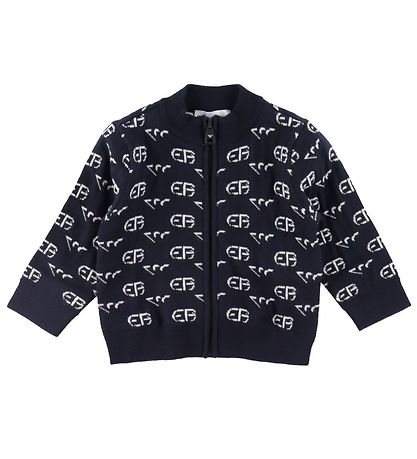 Gilet Emporio Armani - Laine - Recréer Blue av. Logos