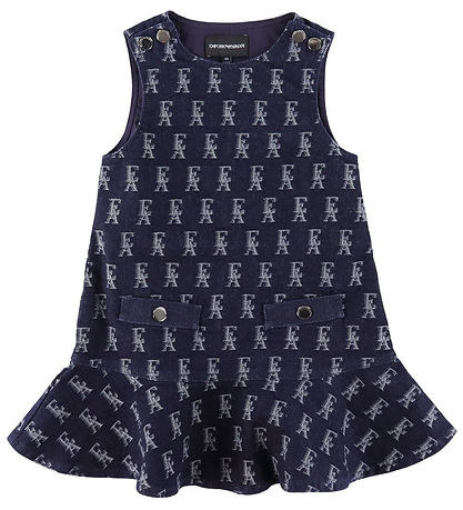 Robe Emporio Armani - Denim - Fantasia Blue/Blanc av. Logos Robe Emporio Armani - Denim - Fantasia Blue/Blanc av. Logos