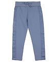 Emporio Armani Trousers - Dusty Blue w. Logo Stripe Emporio Armani Trousers - Dusty Blue w. Logo Stripe