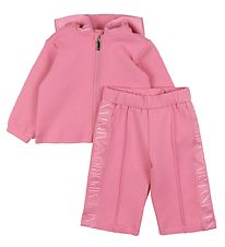 Emporio Armani Trousers/Cardigan - Flamingo w. Logo Stripe Emporio Armani Trousers/Cardigan - Flamingo w. Logo Stripe
