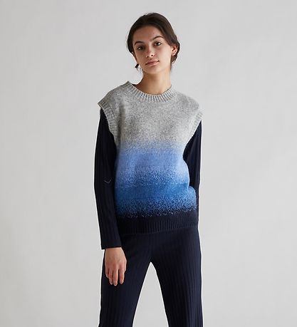 Grunt Waistcoat - Charlotte Knit Waistcoat - Grey Melange