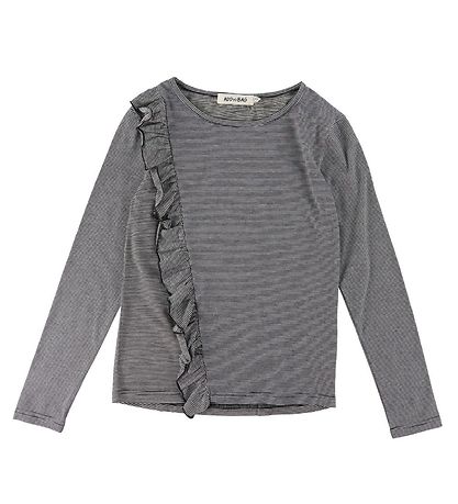 Add to Bag Blouse - Black w. Stripes Add to Bag Blouse - Black w. Stripes