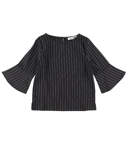 Add to Bag Genser - Svart m. Pinstripes