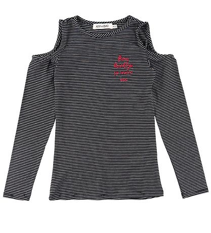 Add to Bag Blússa - Svart M. Rendur Add to Bag Blússa - Svart M. Rendur