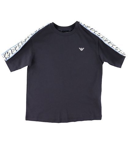 Emporio Armani T-shirt - Blue Navy w. Logo Stripe