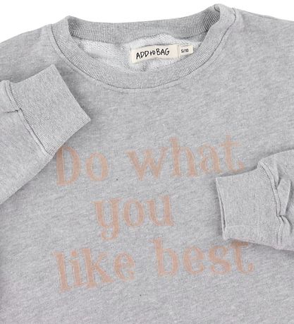 Add to Bag Sweatshirt - Grey w. Print