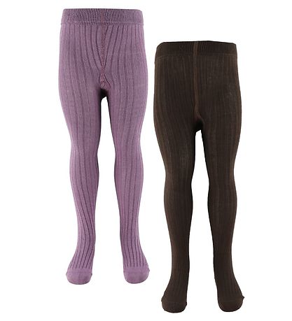 Minymo Tights - 2-Pack - Solid Rib - Zephyr Minymo Tights - 2-Pack - Solid Rib - Zephyr