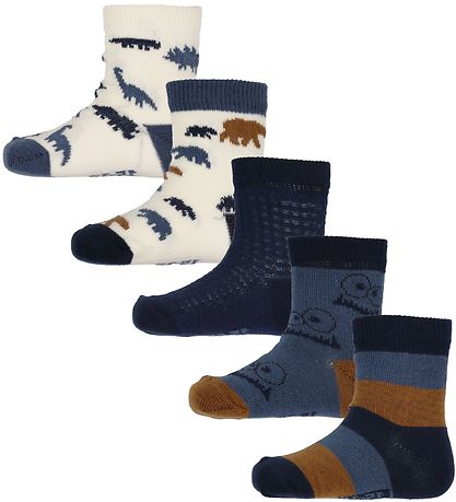Chaussettes Minymo - 5 Pack - Total Eclipse av. Motif Chaussettes Minymo - 5 Pack - Total Eclipse av. Motif