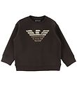 Emporio Armani Blouse - Dark Chocolate w. Logo Emporio Armani Blouse - Dark Chocolate w. Logo