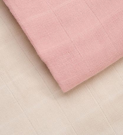 Carrés de mousseline Fixoni - 2 Pack - 70x70 cm - Misty Rose