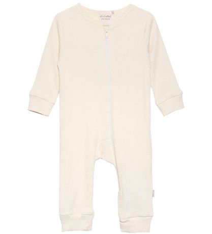 Minymo Jumpsuit - Rib - Seedpearl Minymo Jumpsuit - Rib - Seedpearl