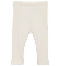 Minymo Leggings - Rib - Seedpearl Minymo Leggings - Rib - Seedpearl