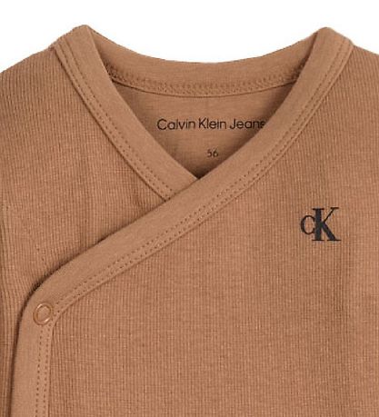 body croisé m/l Calvin Klein - Intemporel Camel body croisé m/l Calvin Klein - Intemporel Camel