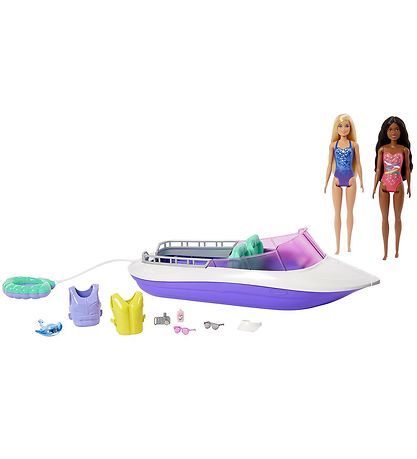 Barbie Doll set - Barbie boat w. Dolls - 46 Cm. Barbie Doll set - Barbie boat w. Dolls - 46 Cm.