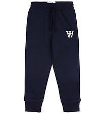 Wood Wood Sweatpants - Ran AA - Marinblå