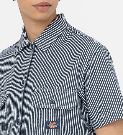 Dickies Hemd - Hickory pro Hickory - Blau/Weiß gestreift