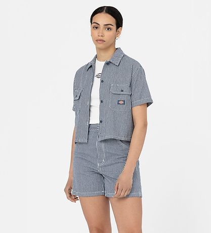 Dickies Hemd - Hickory pro Hickory - Blau/Weiß gestreift