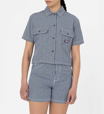 Dickies Hemd - Hickory pro Hickory - Blau/Weiß gestreift