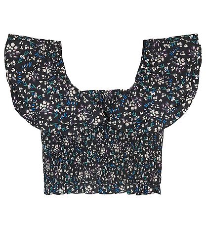 Top Designers Remix - Sandrine - Black Flower Print Top Designers Remix - Sandrine - Black Flower Print