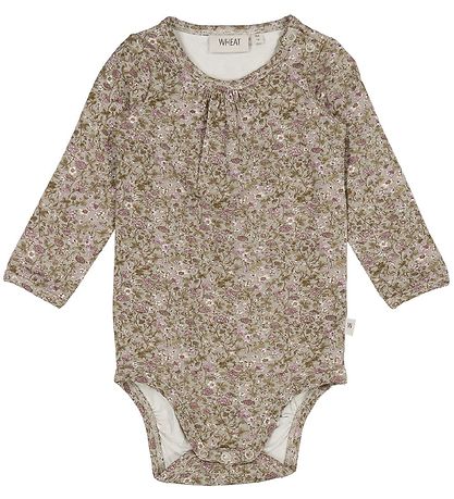 Wheat Bodysuit æ/s - Liv - Fossil Flowers