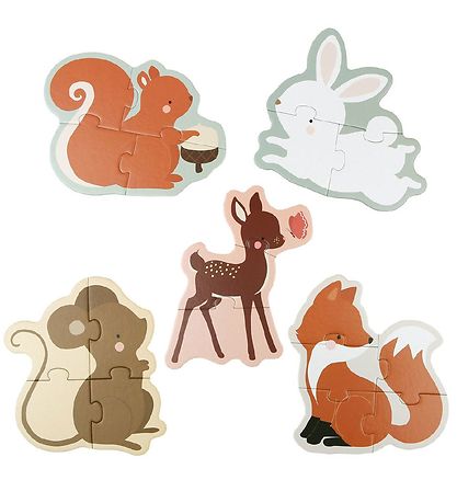 Puzzle A Little Lovely Company - 5 en 1 - Forêt Friends Puzzle A Little Lovely Company - 5 en 1 - Forêt Friends