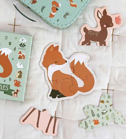 Puzzle A Little Lovely Company - 5 en 1 - Forêt Friends Puzzle A Little Lovely Company - 5 en 1 - Forêt Friends