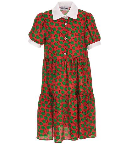Moschino Robe - Rouge/Vert av. Baies Moschino Robe - Rouge/Vert av. Baies