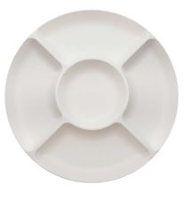 SnikSnack Snack tray - 5 Compartments - 25 cm - White SnikSnack Snack tray - 5 Compartments - 25 cm - White
