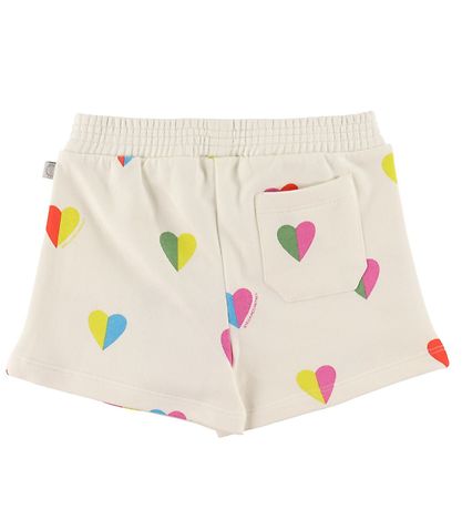 Stella McCartney Kids Shorts - Hvit m. Hjerter