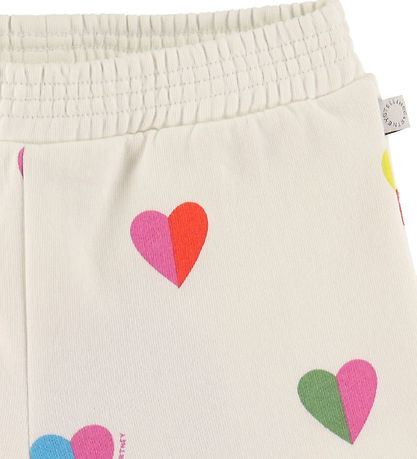 Stella McCartney Kids Shorts - Hvit m. Hjerter