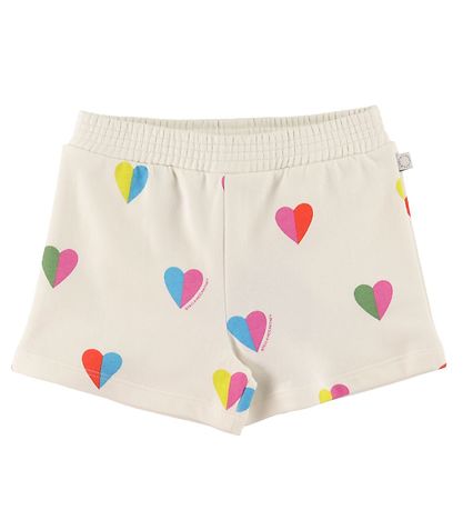Stella McCartney Kids Shorts - Hvit m. Hjerter