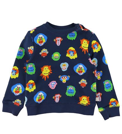 Stella McCartney Kids Sweatshirt - Navy w. Monkeys