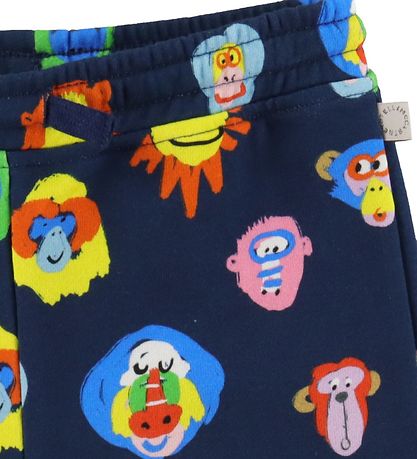 Stella McCartney Kids Íþrótta stuttbuxur - Dökkblátt M. Apar