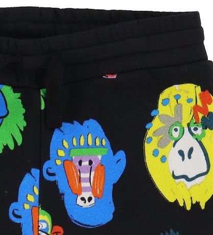 Stella McCartney Kids Sweat Shorts - Black w. Monkeys Stella McCartney Kids Sweat Shorts - Black w. Monkeys