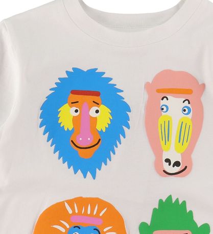 Stella McCartney Kids T-shirt - White w. Monkeys