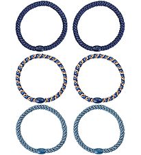 Kknekki Haargummis - 6er-Pack - Slim - Blau