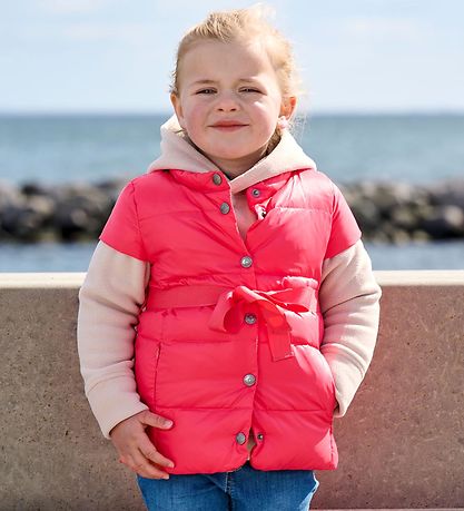 Ver de Terre Down Vest w. Belt - Flamingo