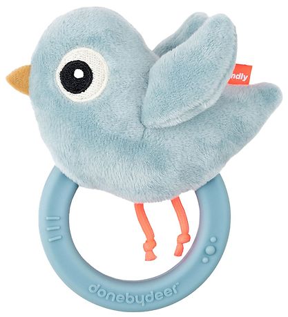 Hochet Done by Deer - Sensoriel - Birdee Blue Hochet Done by Deer - Sensoriel - Birdee Blue