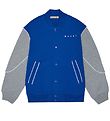 Marni Cardigan - Blue/Grey Melange w. Print