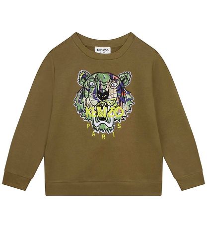 Kenzo Sweatshirt - Army Green w. Tiger