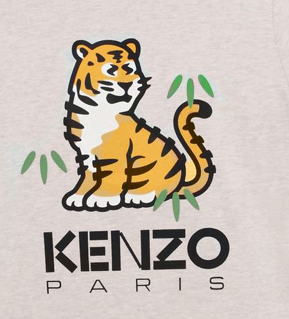 Kenzo T-skjorte - Grå Melert m. Tiger