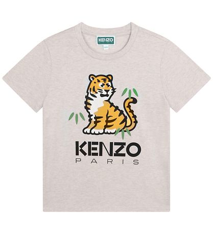 Kenzo T-skjorte - Grå Melert m. Tiger