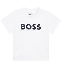 BOSS T-shirt - White w. Navy BOSS T-shirt - White w. Navy