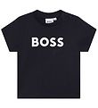 BOSS T-Shirt - Navy m. Weiß