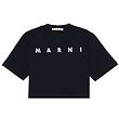 Marni T-shirt - Cropped - Black w. Sequins Marni T-shirt - Cropped - Black w. Sequins