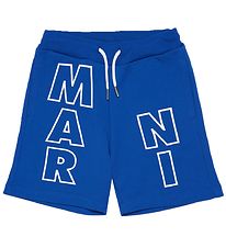 Marni Sweat Shorts - Blue w. White Marni Sweat Shorts - Blue w. White