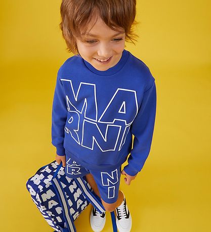 Shorts en Molleton Marni - Bleu av. Blanc Shorts en Molleton Marni - Bleu av. Blanc
