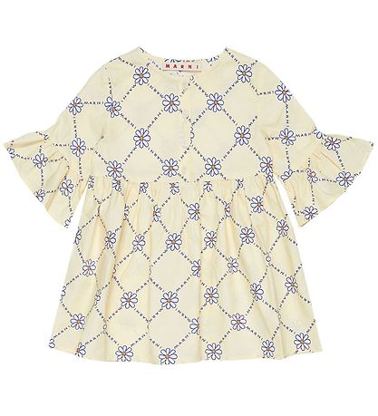 Marni Dress - Yellow w. Flowers