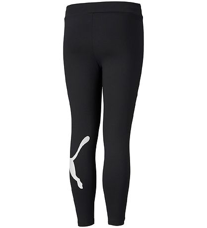 Puma Leggings - Active - Black w.White Logo Puma Leggings - Active - Black w.White Logo