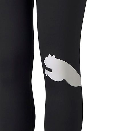 Puma Leggings - Active - Black w.White Logo Puma Leggings - Active - Black w.White Logo